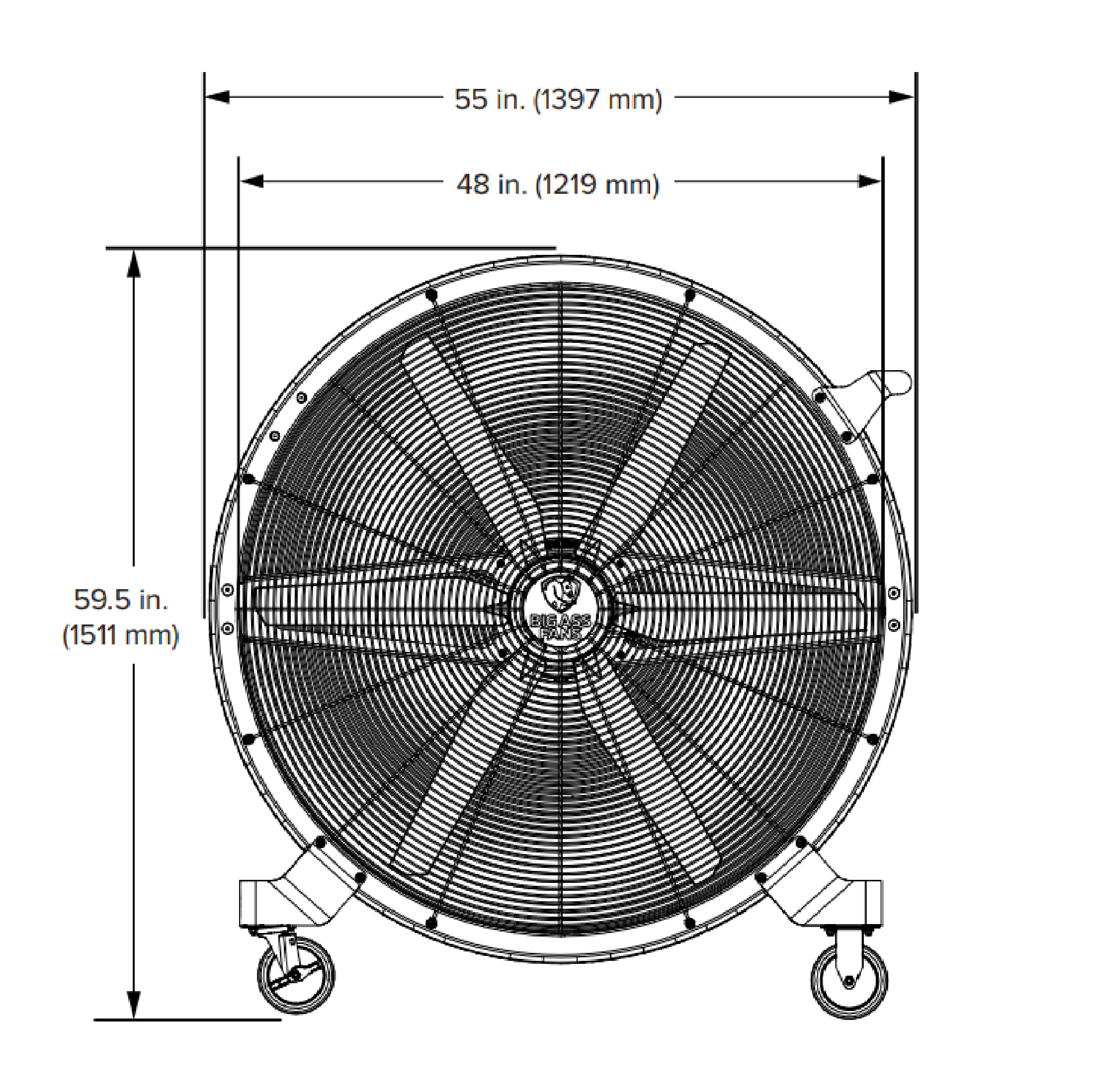 Big Ass Fans Sidekick Barrel Fan With Wheels 